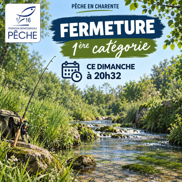 🎣 FERMETURE DE LA PÊCHE EN 1ʳᵉ CATÉGORIE 🎣 ⏰ Ce dimanche 20 septembre à…